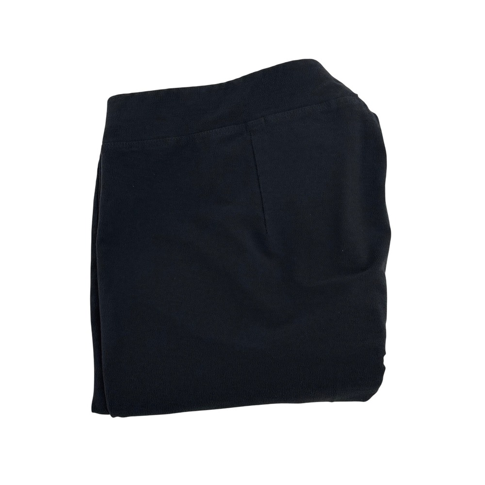 Eileen Fisher Black Viscose Blend Pull On Pants Trousers Womens Size‎ M/M